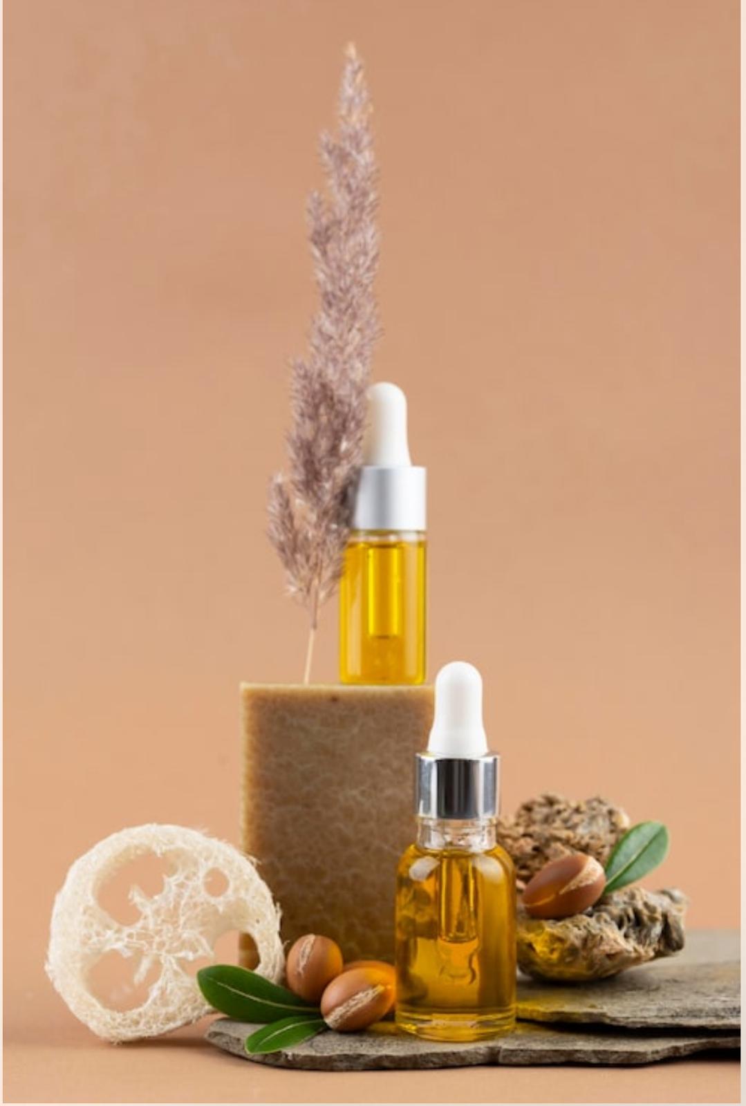 Aceites naturales para el cuidado facial del taller